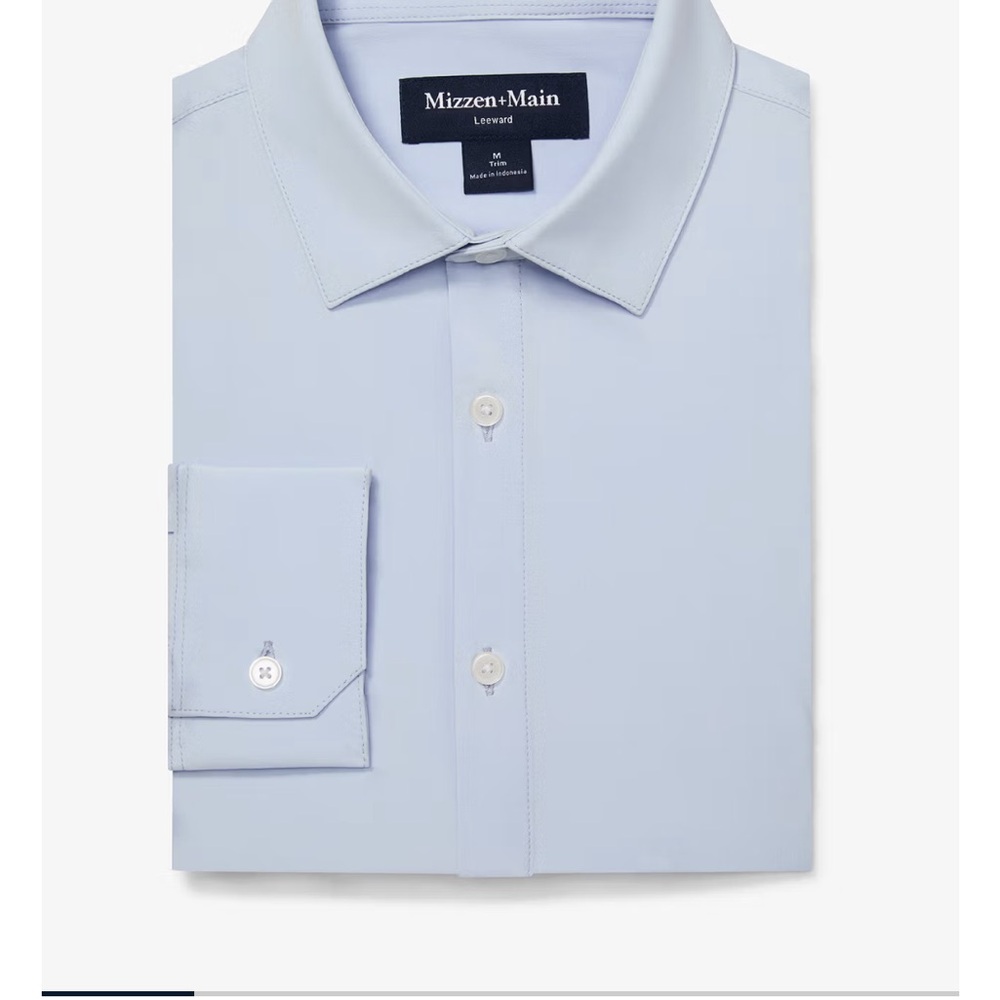 Mizzen+Main Sky Blue Dress Shirt